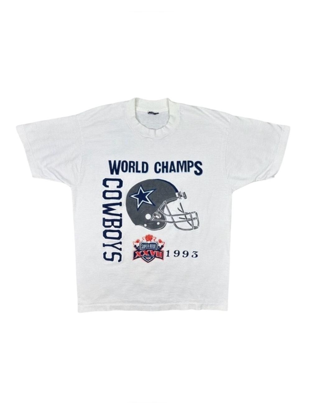 Vintage Screen Stars 1993 Dallas Cowboys Super Bowl XXVII World Champs Tee - L